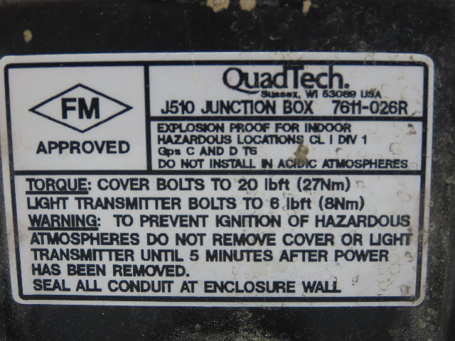 Press Tech J510 Printing Press Photo Eye Alignment Junction Box