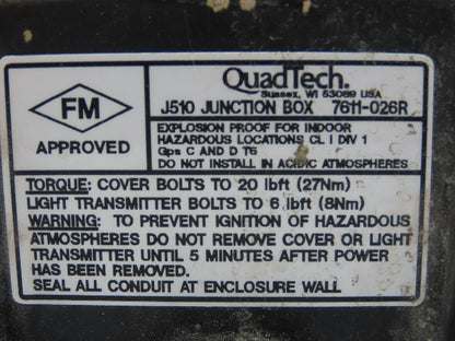 Press Tech J510 Printing Press Photo Eye Alignment Junction Box