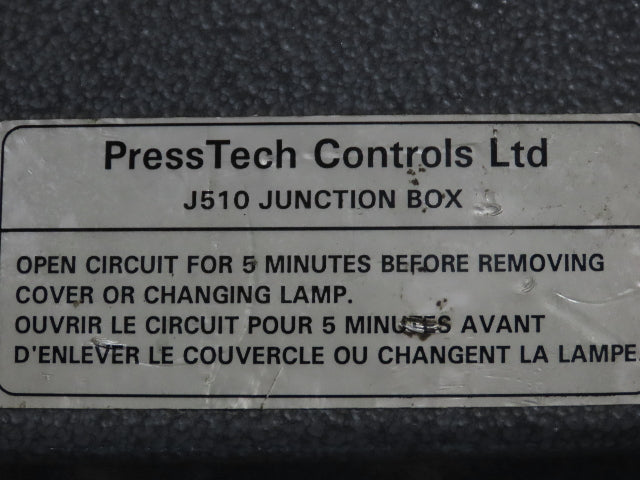 Press Tech 7606-9410 J510 Printing Press Photo Eye Alignment Junction Box