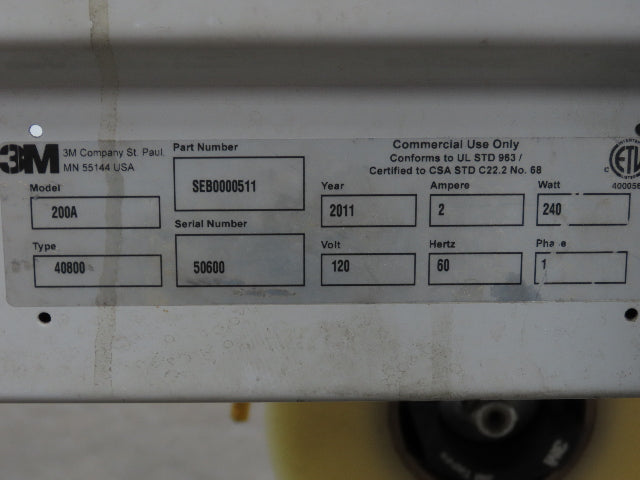 3M-Matic 200A Carton Sealer Adjustable Case Sealing System 115V Top Bottom Taper