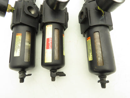 Dayton 4ZK97 Speedaire Filter Regulator 150PSI 1/2"NPT Lot Of 3