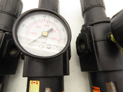 Dayton 4ZK97 Speedaire Filter Regulator 150PSI 1/2"NPT Lot Of 3