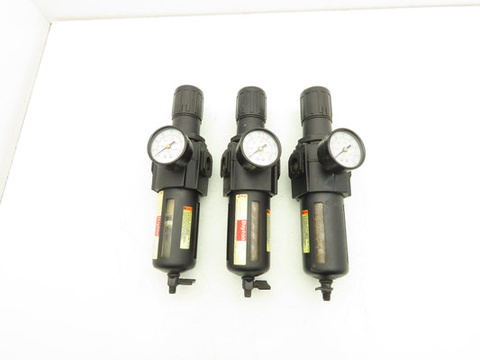 Dayton 4ZK97 Speedaire Filter Regulator 150PSI 1/2"NPT Lot Of 3