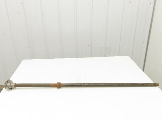 LN Leeds & Northrup Type J Thermocouple Pipe Well 1"x 44" Steel Pipe 1-1/4" NPT