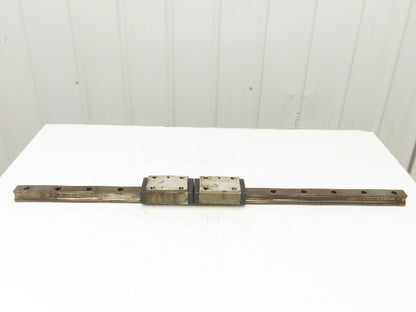 Rexroth Star SP 35 Linear Bearing LM Guide Rail 2-Blocks 34mm x 1020mm 40"L