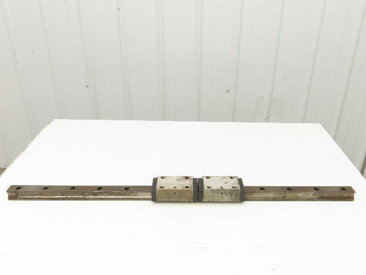 Rexroth Star SP 35 Linear Bearing LM Guide Rail 2-Blocks 34mm x 1020mm 40"L