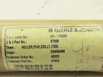 Glunz Jensen 97908 PUR Z20 Drive Roller for Gecko 85P Ink Plate Film Processor