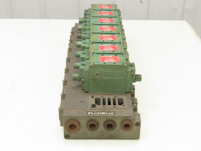 Numatics 8-Station FlexiBlok Manifold 5/2 Pneumatic Solenoid Valves 35JPR4150