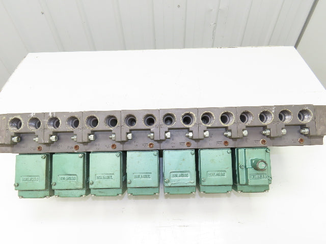 Numatics 8-Station FlexiBlok Manifold 5/2 Pneumatic Solenoid Valves 35JPR4150