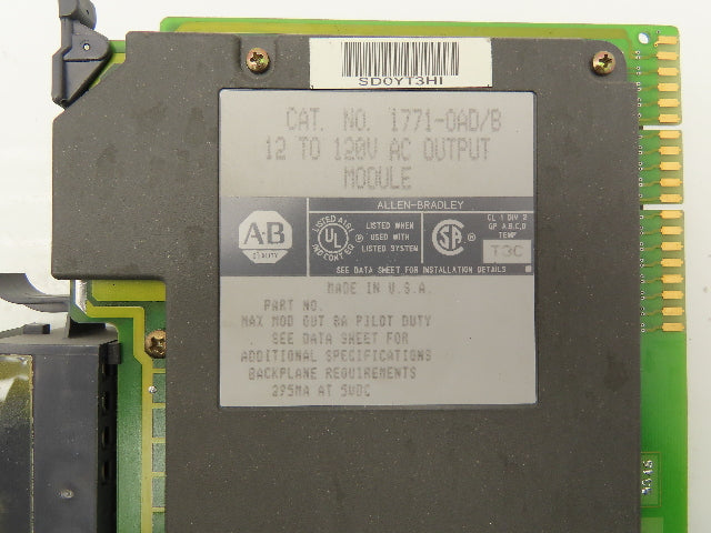 Allen Bradley 1771-OAD/B 12 to 120V AC Output Module Lot of 4