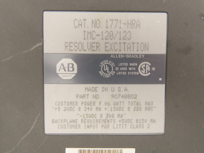 Allen Bradley 1771-HRA IMC-120/123 Resolver Excitation Module Lot of 3