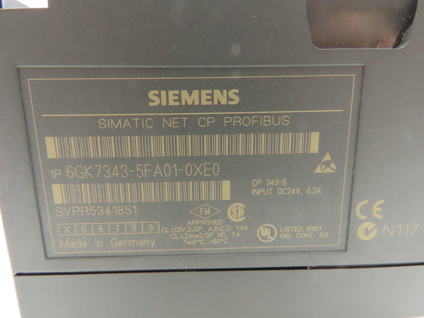 Siemens 6GK7 343-5FA01-0XE0 Comm Processor CP 343-5 Simatic S7 Profibus