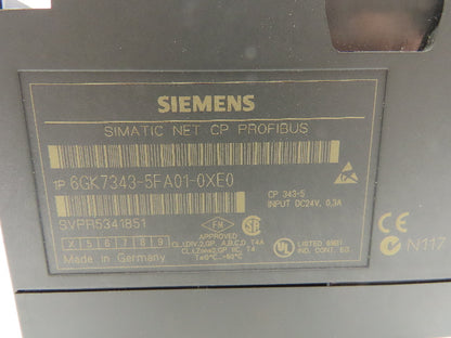 Siemens 6GK7 343-5FA01-0XE0 Comm Processor CP 343-5 Simatic S7 Profibus