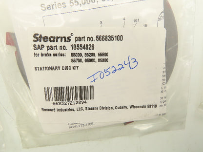 Stearns 566835100 Clutch Brake Stationary Disc Kit 55000 Series  Lot of 8