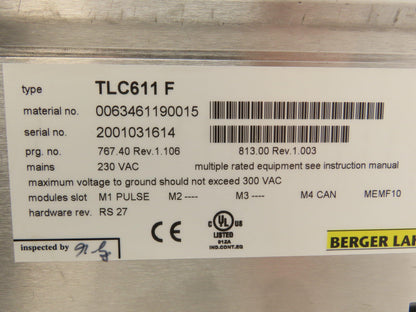 Berger Lahr TLC611 F Servo Drive 230VAC HW Rev RS 27
