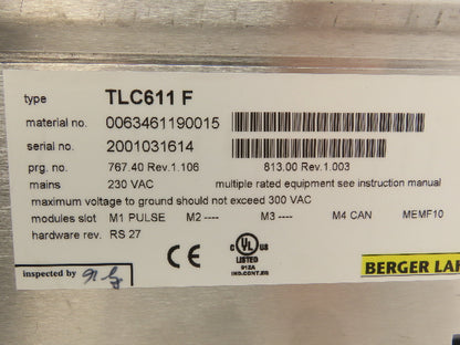 Berger Lahr TLC611 F Servo Drive 230VAC HW Rev RS 27
