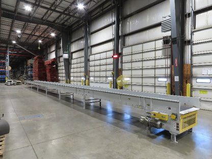Hytrol BPC 43"x 78' Slider Bed Conveyor Parcel Belt 3Hp 480V Center Drive 110fpm