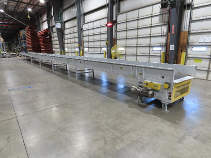 Hytrol BPC 43"x 78' Slider Bed Conveyor Parcel Belt 3Hp 480V Center Drive 110fpm