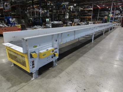 Hytrol BPC 43"x 78' Slider Bed Conveyor Parcel Belt 3Hp 480V Center Drive 110fpm