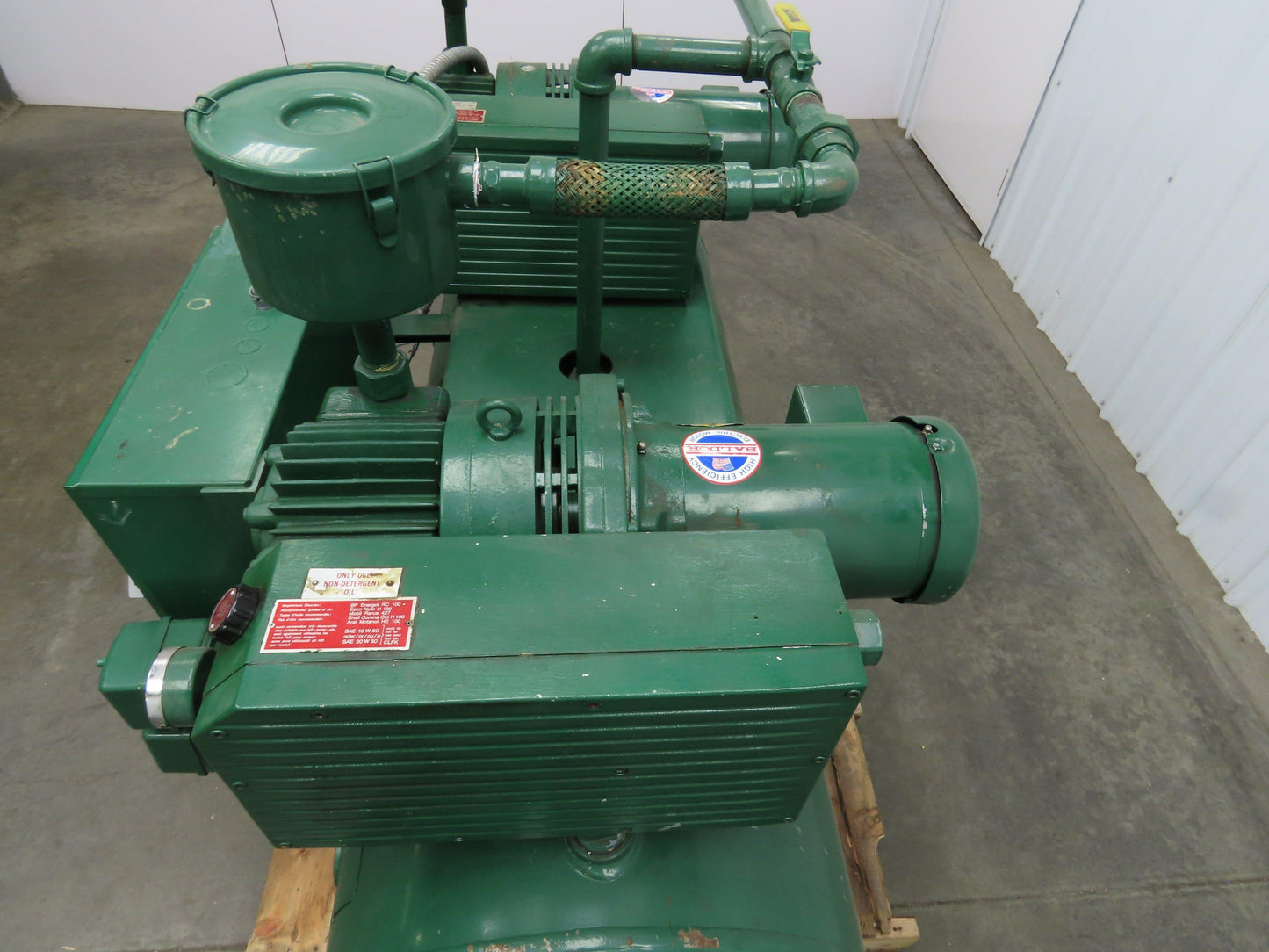 Rietschle Dual Vacuum Pump 3Hp 230/460V 3Ph Baldor Motor 140Gal Tank -25inHG