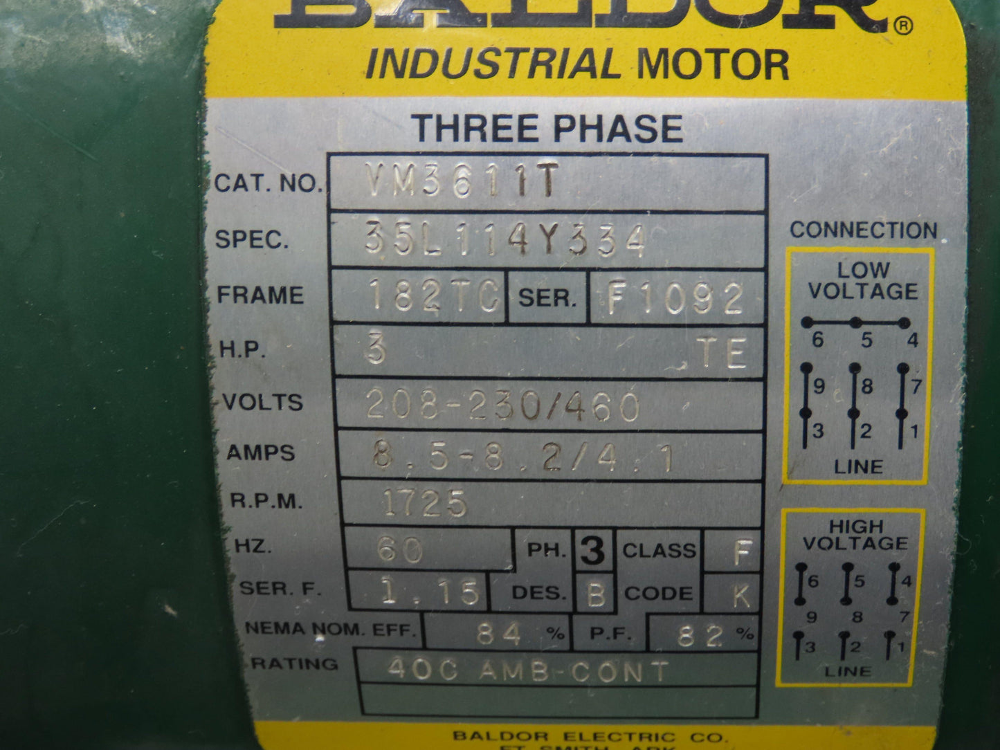 Rietschle Dual Vacuum Pump 3Hp 230/460V 3Ph Baldor Motor 140Gal Tank -25inHG
