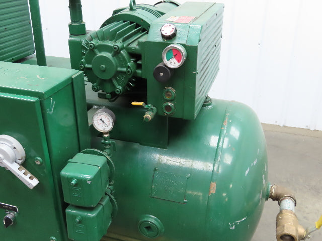 Rietschle Dual Vacuum Pump 3Hp 230/460V 3Ph Baldor Motor 140Gal Tank -25inHG