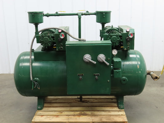 Rietschle Dual Vacuum Pump 3Hp 230/460V 3Ph Baldor Motor 140Gal Tank -25inHG