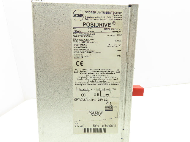 FAS FAS4028 Posidrive 3 Pole 400VAC Input 4.0A Output 1.5kW Motor