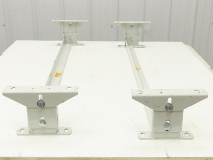 Hytrol 40"W Conveyor Leg Floor Support 4-5/8"-6-1/4"H  Lot of 2