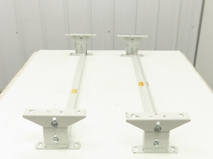 Hytrol 40"W Conveyor Leg Floor Support 4-5/8"-6-1/4"H  Lot of 2
