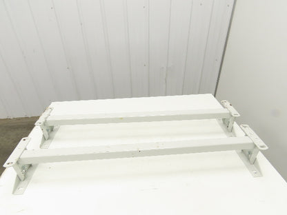 Hytrol 40"W Conveyor Leg Floor Support 4-5/8"-6-1/4"H  Lot of 2