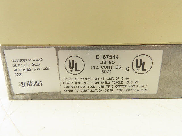 KEB F4 VFD 3PH 0-409Hz 0-480VAC 1.5kW Output