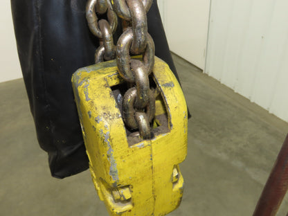 Yale KAL 2 Ton 4000Lb Pneumatic Air Chain Hoist 10' Lift Pendant & Push Trolley