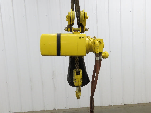 Yale KAL 2 Ton 4000Lb Pneumatic Air Chain Hoist 10' Lift Pendant & Push Trolley