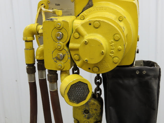 Yale KAL 2 Ton 4000Lb Pneumatic Air Chain Hoist 10' Lift Pendant & Push Trolley