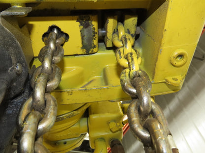 Yale KAL 2 Ton 4000Lb Pneumatic Air Chain Hoist 10' Lift Pendant & Push Trolley