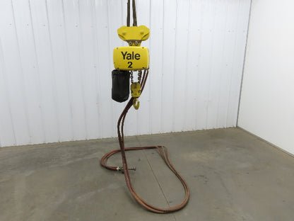 Yale KAL 2 Ton 4000Lb Pneumatic Air Chain Hoist 10' Lift Pendant & Push Trolley