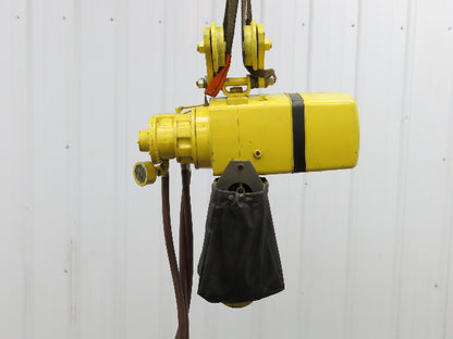 Yale KAL 2 Ton 4000Lb Pneumatic Air Chain Hoist 10' Lift Pendant & Push Trolley