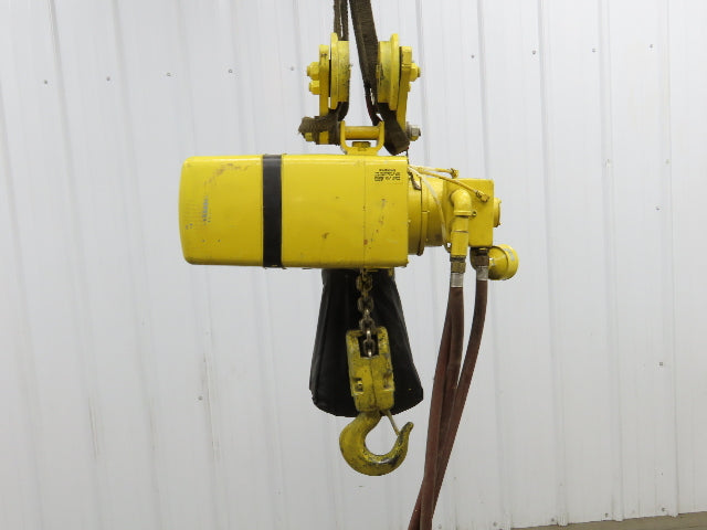 Yale KAL 2 Ton 4000Lb Pneumatic Air Chain Hoist 10' Lift Pendant & Push Trolley