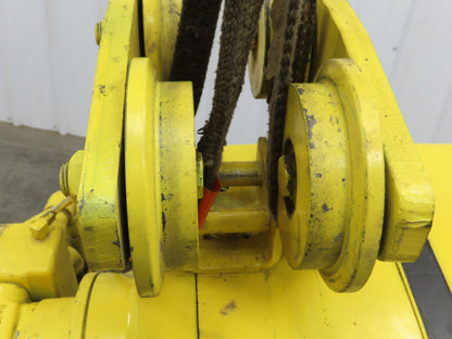 Yale KAL 2 Ton 4000Lb Pneumatic Air Chain Hoist 10' Lift Pendant & Push Trolley
