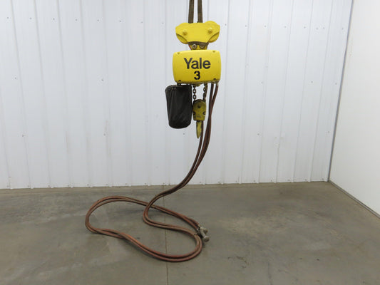 Yale KAL 2 Ton 4000Lb Pneumatic Air Chain Hoist 10' Lift Pendant & Push Trolley