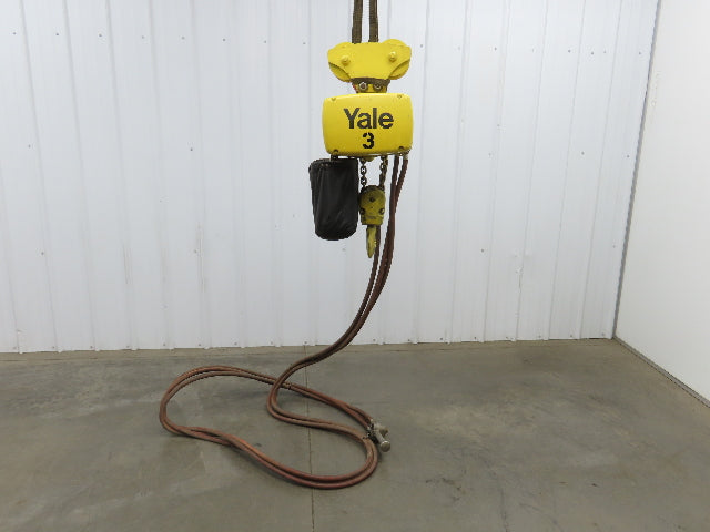 Yale KAL 2 Ton 4000Lb Pneumatic Air Chain Hoist 10' Lift Pendant & Push Trolley