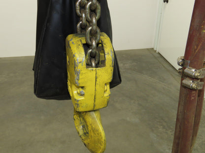 Yale KAL 2 Ton 4000Lb Pneumatic Air Chain Hoist 10' Lift Pendant & Push Trolley