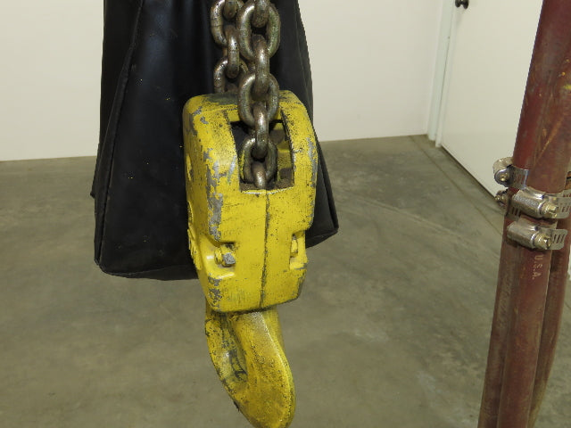 Yale KAL 2 Ton 4000Lb Pneumatic Air Chain Hoist 10' Lift Pendant & Push Trolley