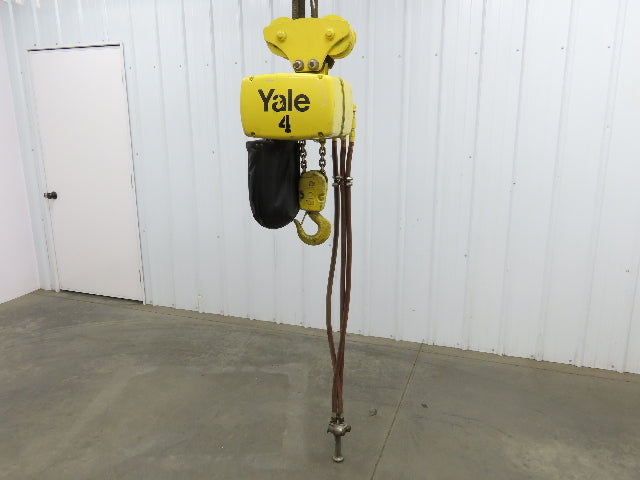 Yale KAL 2 Ton 4000Lb Pneumatic Air Chain Hoist 10' Lift Pendant & Push Trolley