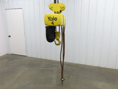 Yale KAL 2 Ton 4000Lb Pneumatic Air Chain Hoist 10' Lift Pendant & Push Trolley