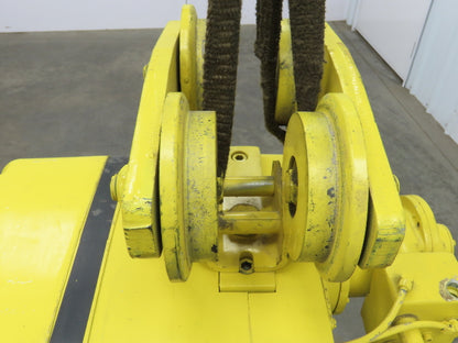 Yale KAL 2 Ton 4000Lb Pneumatic Air Chain Hoist 10' Lift Pendant & Push Trolley