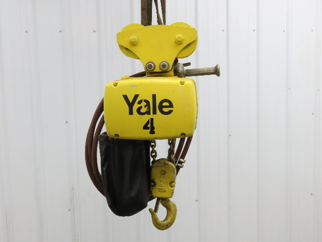 Yale KAL 2 Ton 4000Lb Pneumatic Air Chain Hoist 10' Lift Pendant & Push Trolley