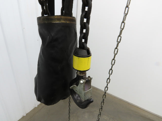 Yale Duff-Norton 1000Lb 1/2 Ton Pneumatic Air Chain Hoist 14' 8" Lift Pull Chain