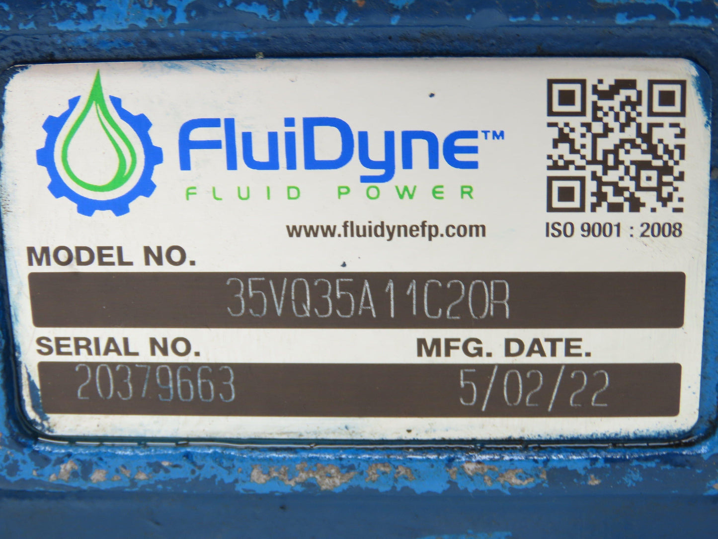 Vickers FluiDyne 35VQ 35A 11C 20R Hydraulic Vane Pump 35-53 GPM 3000 PSI SAE-C